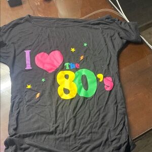 Black and Pink Retro 80's Short Sleeve Tee